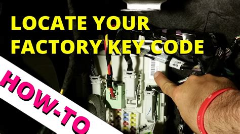 does the smart junction box have the keyless entry code|how to locate the Factory preset 2013.